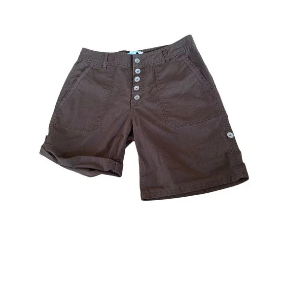Sundance Size 6 Brown Everyday Explorer Shorts Cotton Stretch 31x 8.5"/6"cuff - Picture 9 of 16